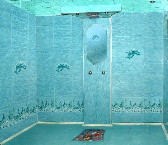 Уралкерамика Лагуна 25х36 см декор настенный дельфин папа