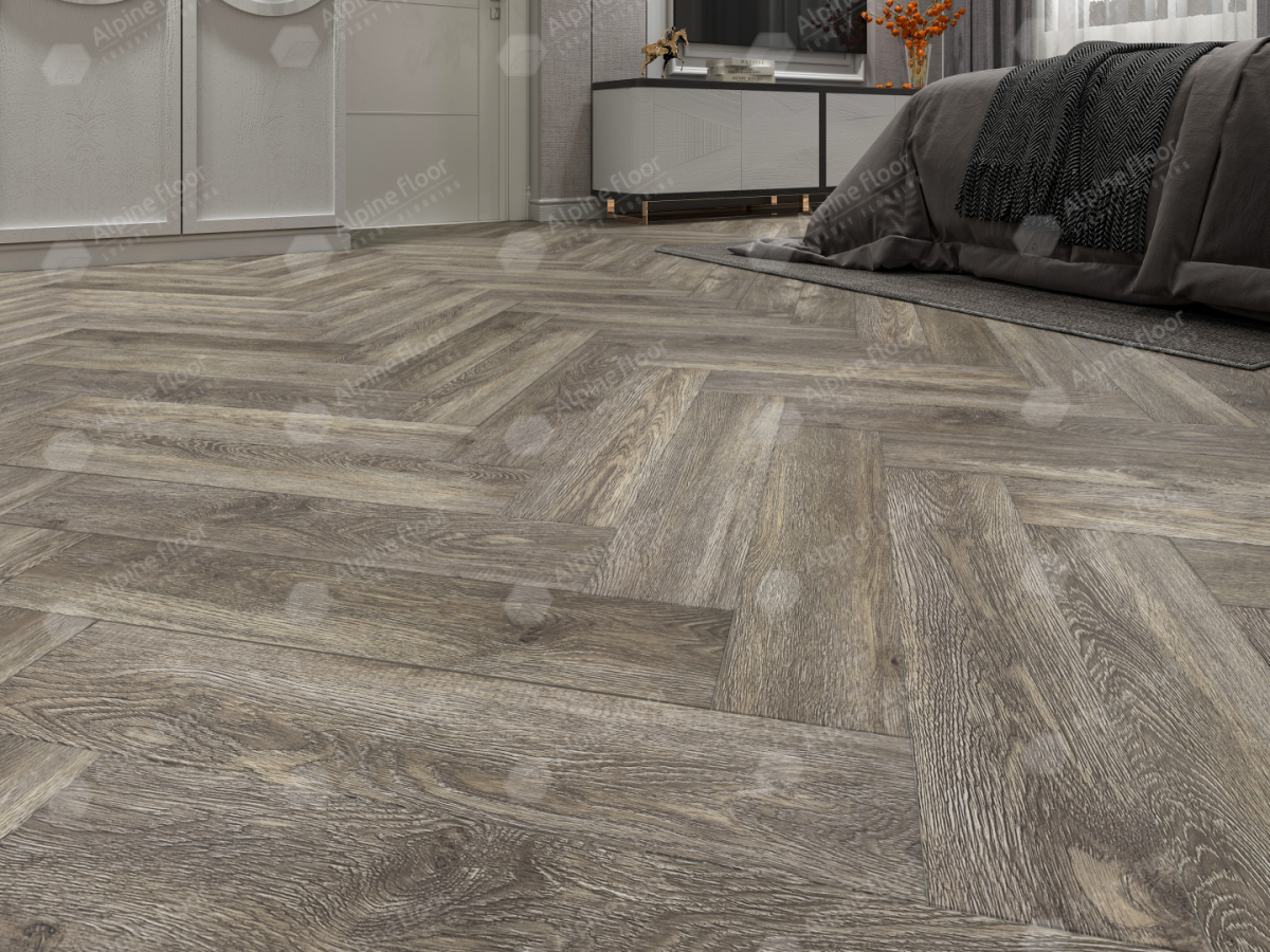 Alpine Floor Parquet Light SPC ламинат Венге Грей ECO 13-8AB 600 х 125 х 4мм