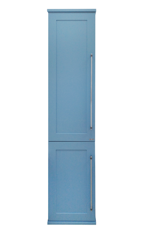 Misty Марта П-Мрт05035-061П Шкаф-пенал R/L подвесной с бельевой корзиной, голубой матовый