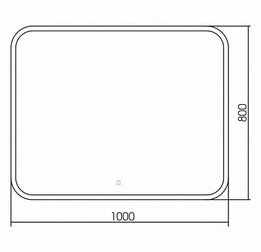 Azario Стив 100х80 c подсветкой и диммером, сенсор выкл+подогрев+часы CS00068316