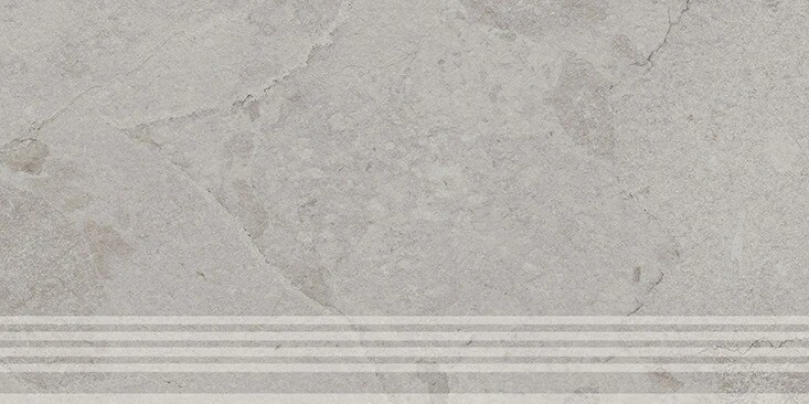Керамический гранит Ступень Kerama Marazzi Прованс Сплит серый светлый матовый обрезной 30x60x0,8 KM6060G1231R8GRF