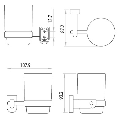 Lemark стакан настенный LM3136C