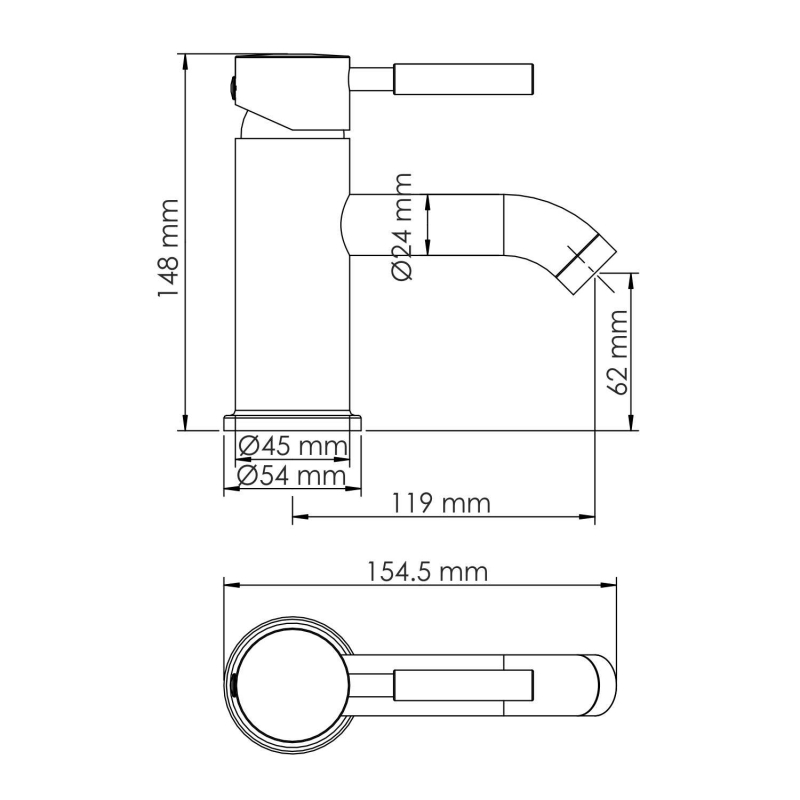 WasserKraft Wern 4200 смеситель для раковины 4205