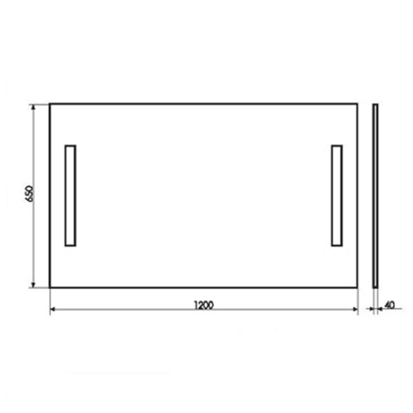 Зеркало Comforty Жасмин-120 LED-подсветка, бесконтактный сенсор 1200*650 00-00013783CF