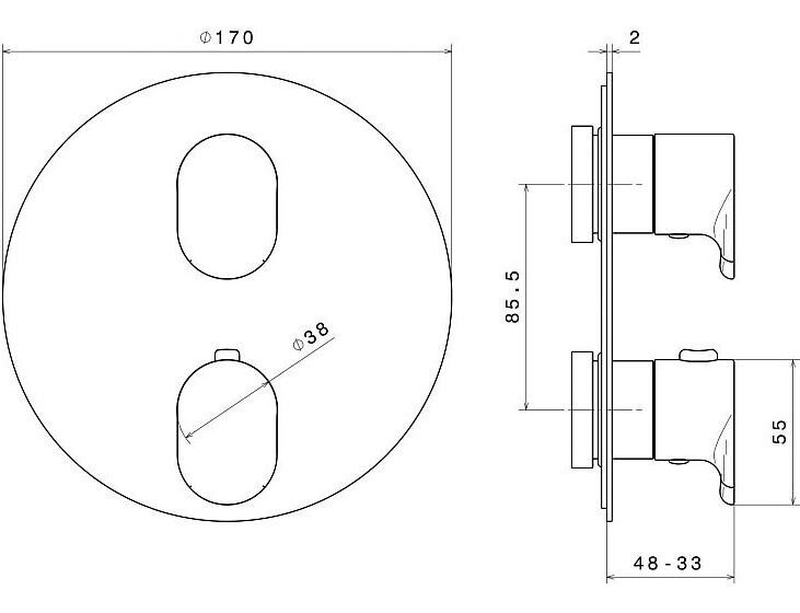 Kerama Marazzi Ole 67638EKM.01.093 смеситель скрытого монтажа черный