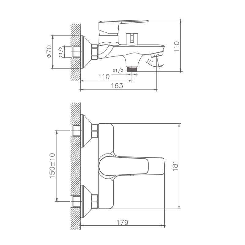 Haiba смеситель для ванны HB60563