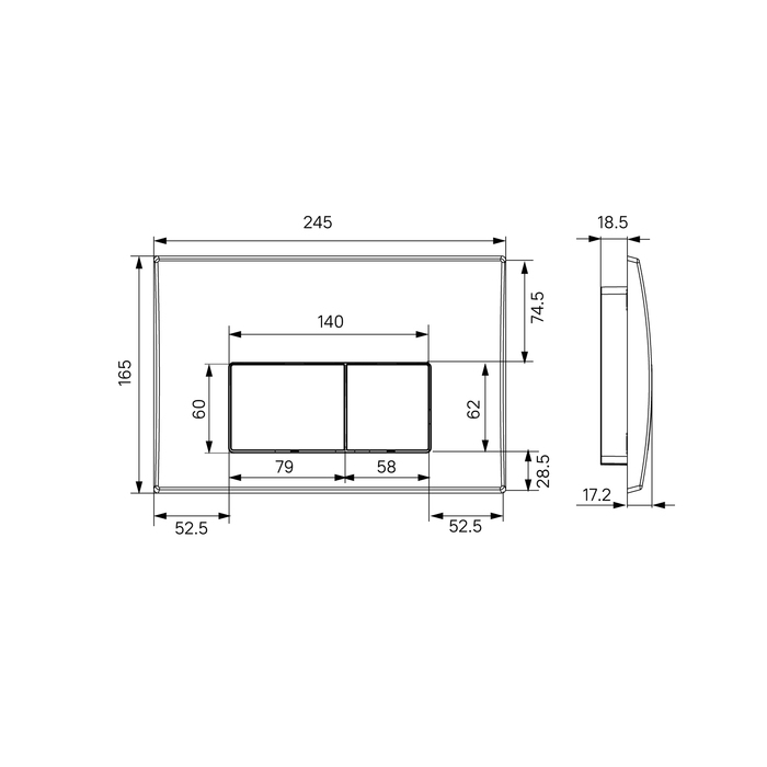 Iddis Optima Home инсталляция и клавиша смыва черная OPH00MBi32K