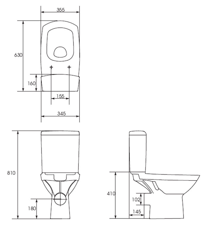 Cersanit Carina 011 KO-CAR011-3/5-COn-DL унитаз напольный