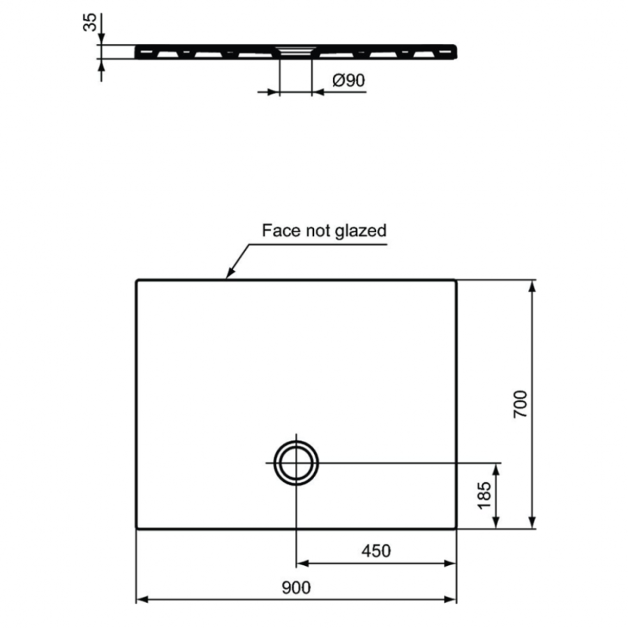 Ideal Standard Strada душевой поддон 90х70 T2571YK