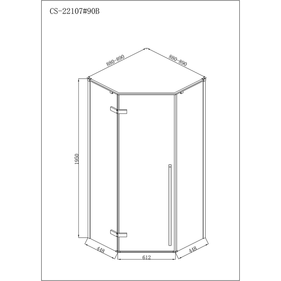 Loranto душевое ограждение 90х90 CS-22107B