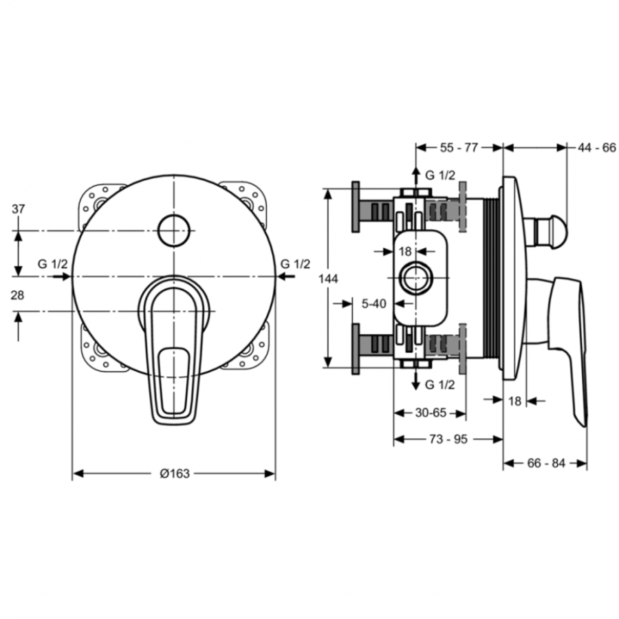 Ideal Standard Ceramix Blue смеситель для душа A5664AA