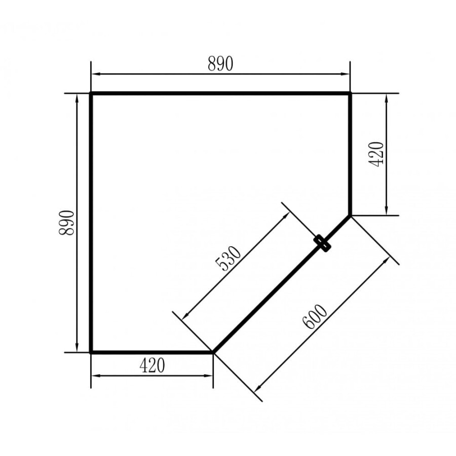 Berges Wasserhaus Solo T 061105 душевое ограждение 90*90*190