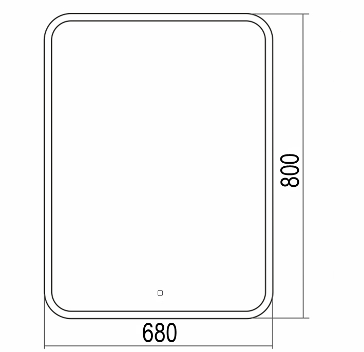 Azario Стив 68х80 зеркало сенс. выкл, диммер LED-00002812