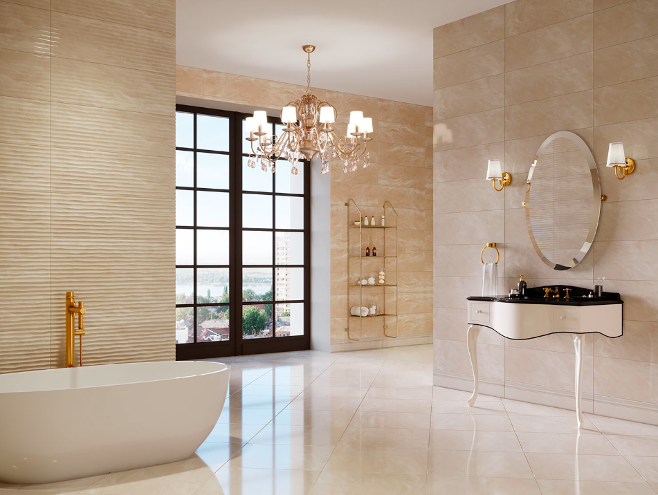 Плитка настенная 957 Плинтус Eurotile Diana. 16х89,5