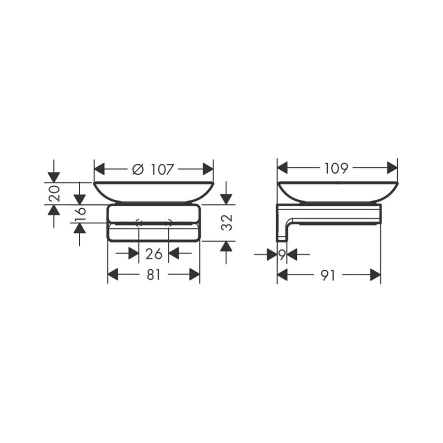 Hansgrohe AddStoris Мыльница хром 41746000