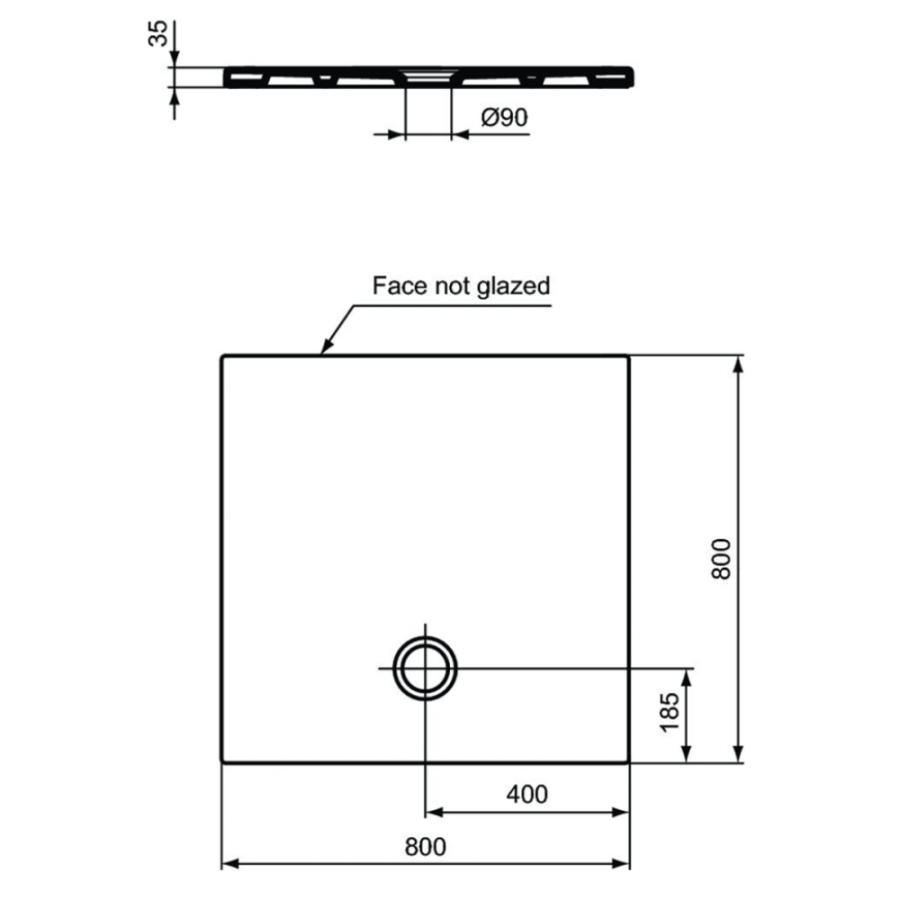 Ideal Standard Strada душевой поддон 80х80 T2553YK