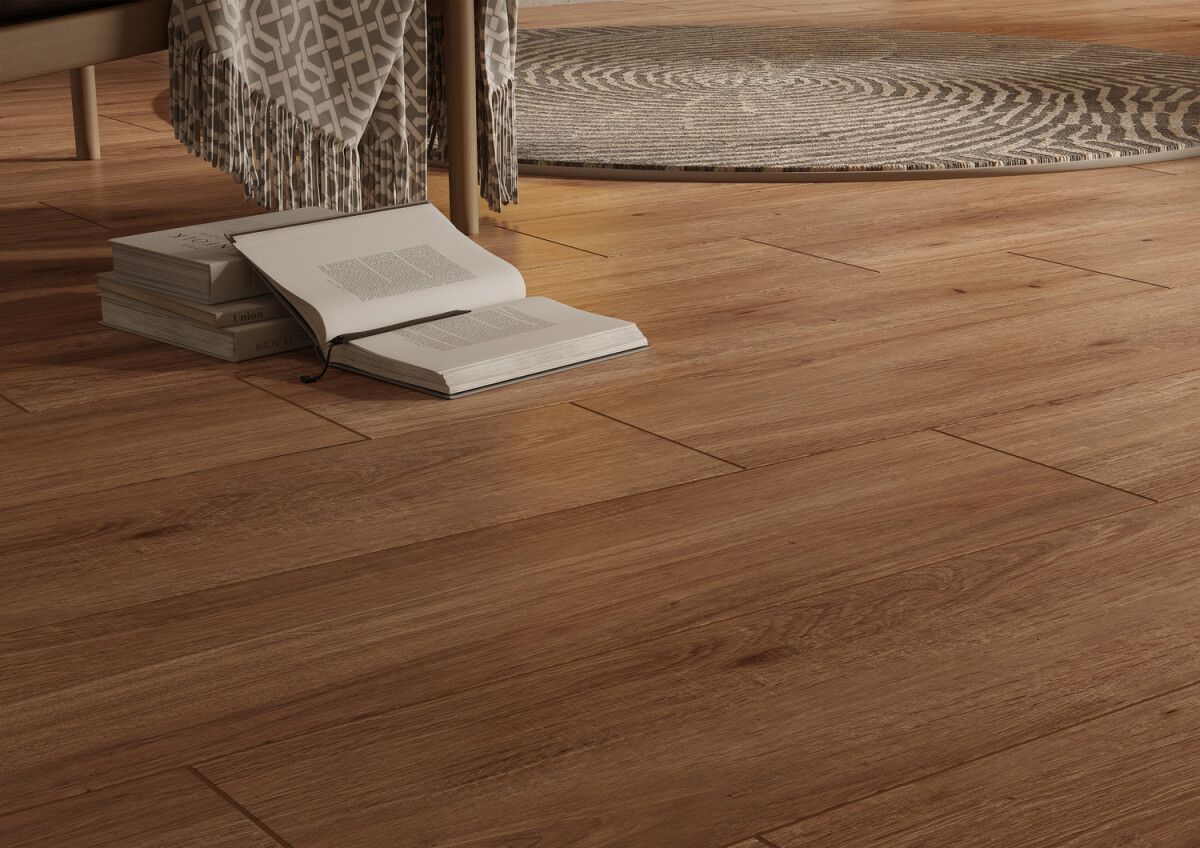 Керамогранит Cersanit Kauri Wood светло-коричневый ректификат рельеф 21,8x89,8 A17936