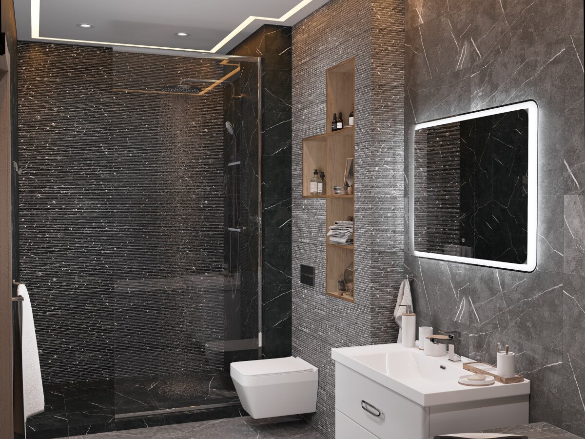 Керамическая плитка Cube Ceramica Hardrock Dark 30*60 УТ000084603