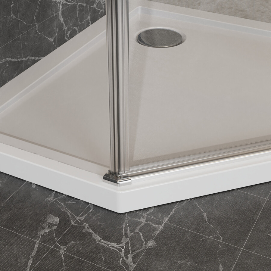 Душевое ограждение Azario SAKURA 900х900х1950 прозрачное стекло 6 мм, профиль брашированное золото AZ-21C-90-BGL-CL