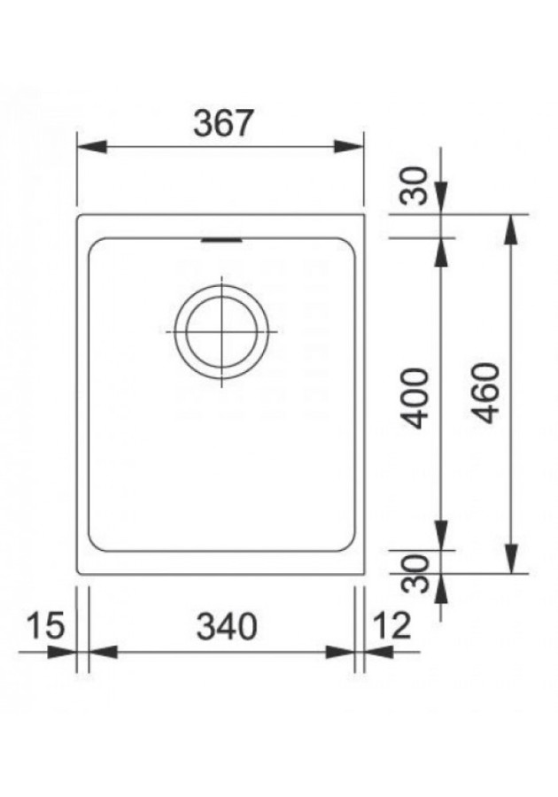 Franke KBG 110-34 кухонная мойка fragranite+ оникс 36,7 x 46 см