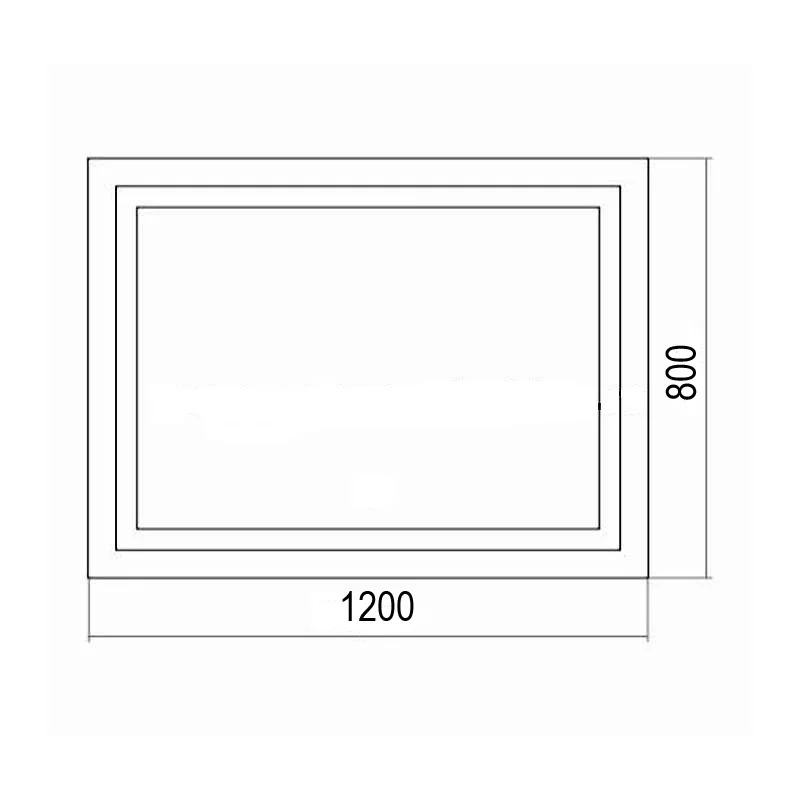 Azario Норма 120х80 см зеркало сенс. выкл, часы, подогрев, радио, bluetooth LED-00002305