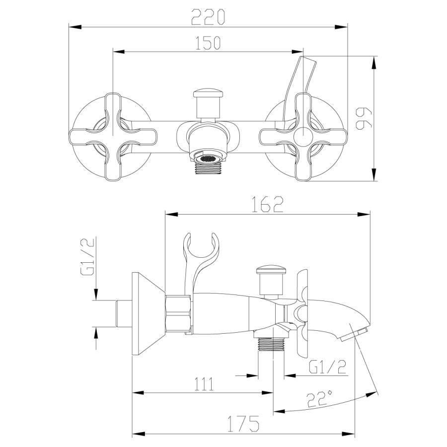 Lemark Duetto смеситель для ванны LM5712C