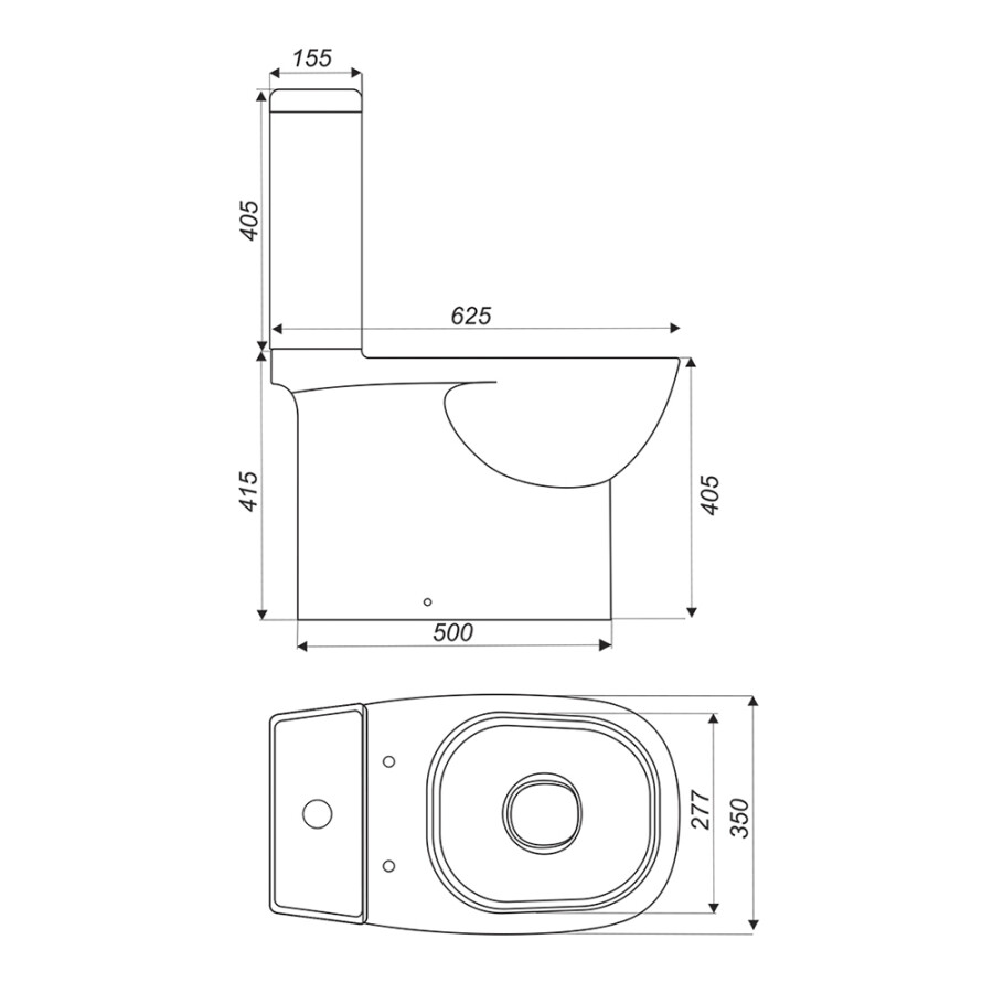 Sanita Luxe Quadro унитаз-компакт с сиденьем QDRSLCC01151022