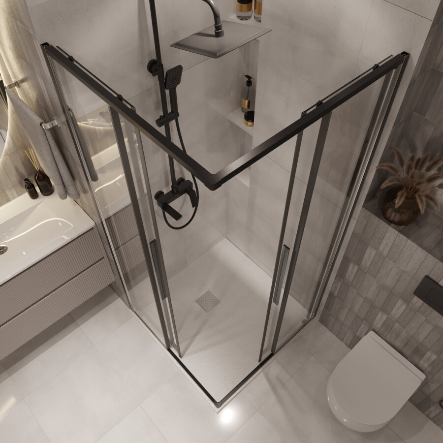 Душевой угол 80x80 Niagara Nova NG 6822-34BLACK