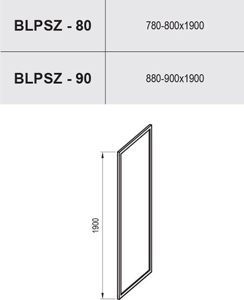 Ravak Blix Неподвижная стенка BLPSZ-80 блестящий + транспарент X93H40C00Z1