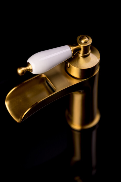 Смеситель для раковины Boheme Vogue Белый / Золото 211