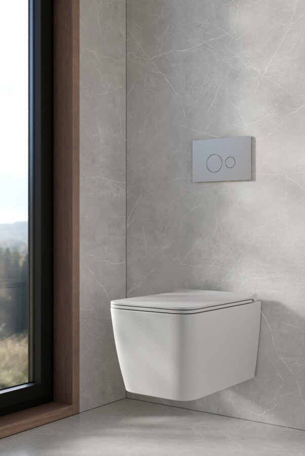 Унитаз подвесной Boheme Zen Белый матовый c крышкой 967-SET-MW