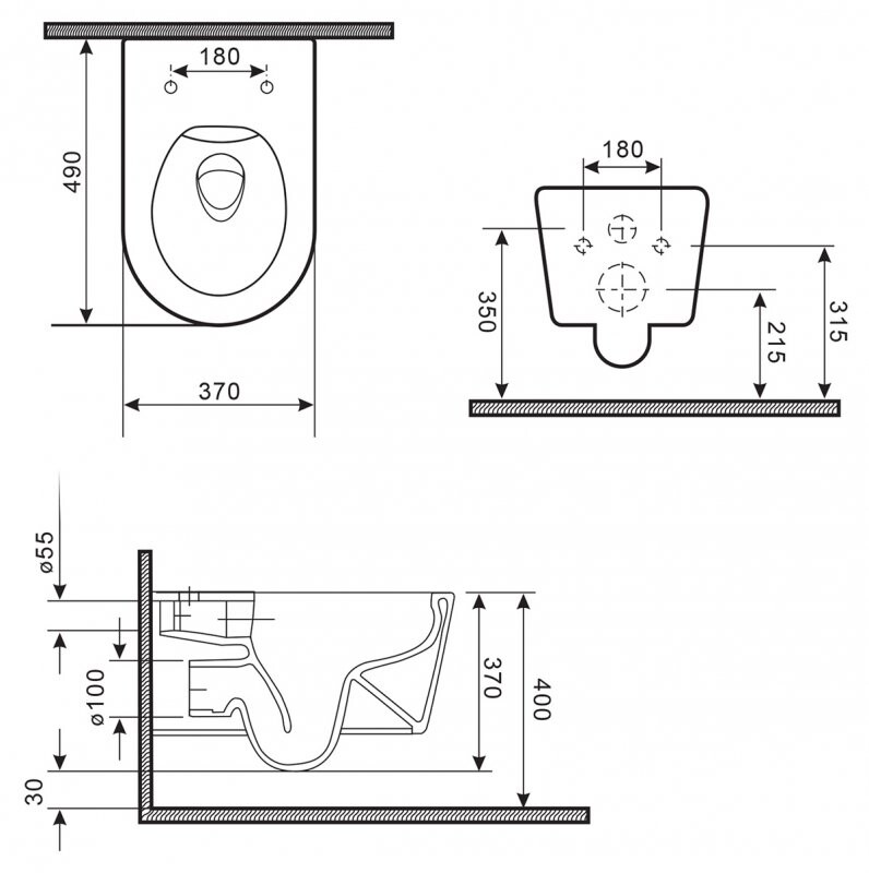 BelBagno Colorato Nero BB013CHR-H301 унитаз подвесной