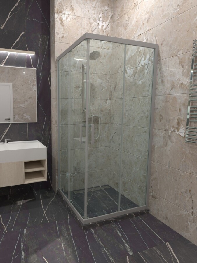 Душевая Ширма Triton pro Фикс-Графит 90х90 Щ0000077236