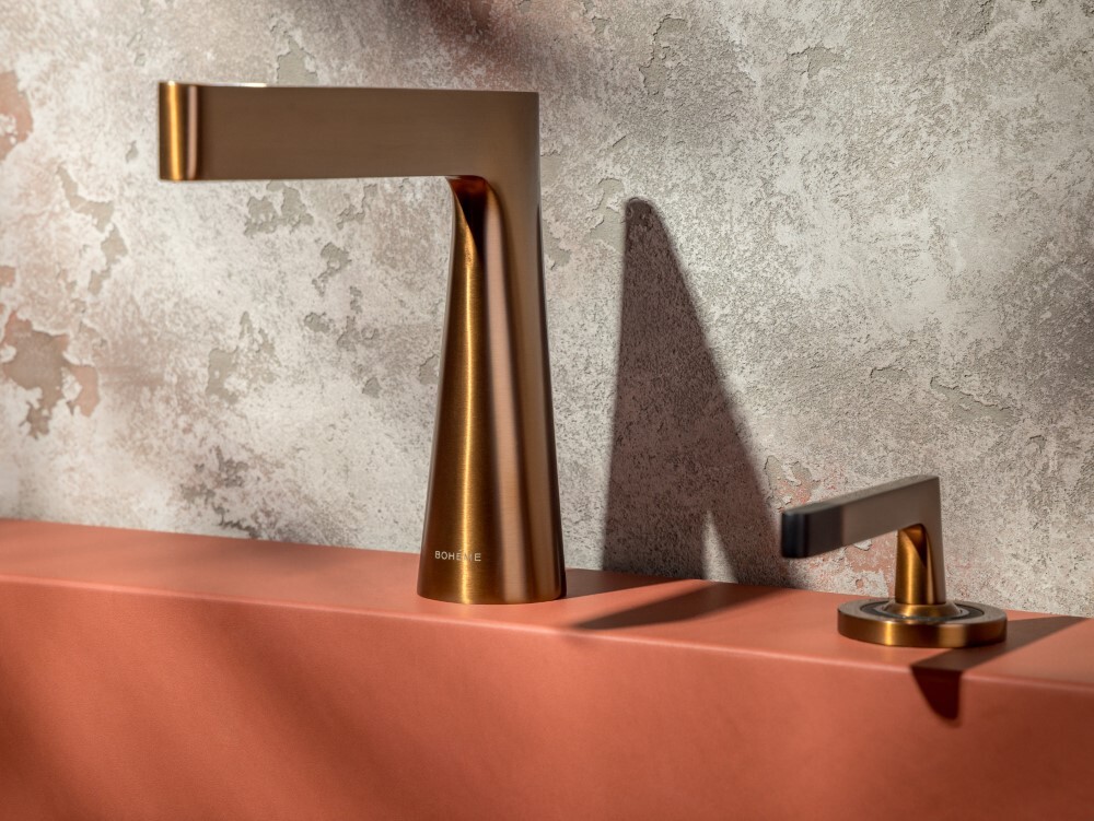 Смеситель для раковины 2х-позиционный Boheme Duo Copper Brushed 161-CB