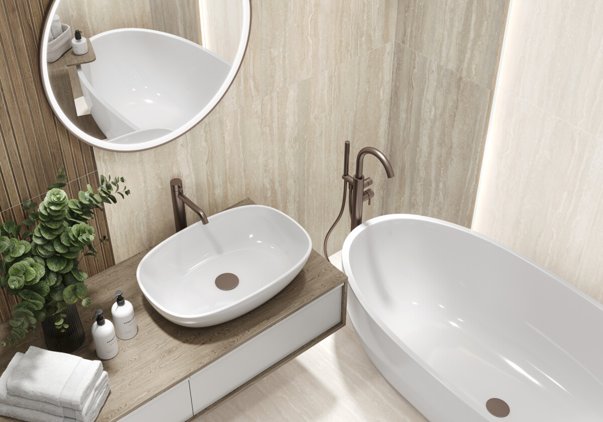 Artkera Group LCM Травертин Ворлд белый / Travertine World White Керамогранит 600 x 1200 x 7 60120TVW00M