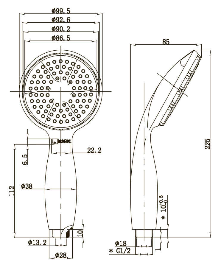 Lemark душевая лейка LM8001C