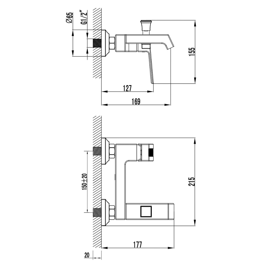 Azario Exquisite смеситель для ванны хром AZ-VSN238340C