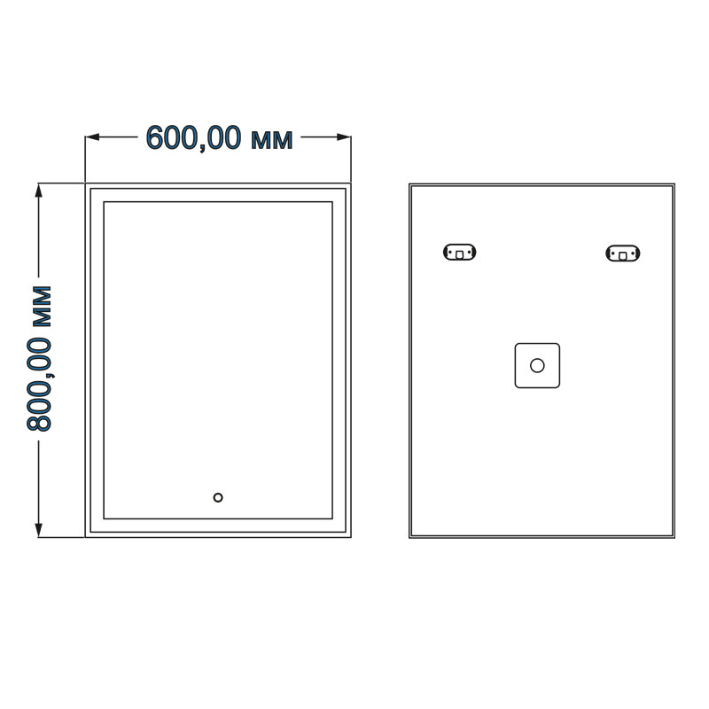 Azario Minio зеркало 60х80 с подсветкой и диммером CS00066631