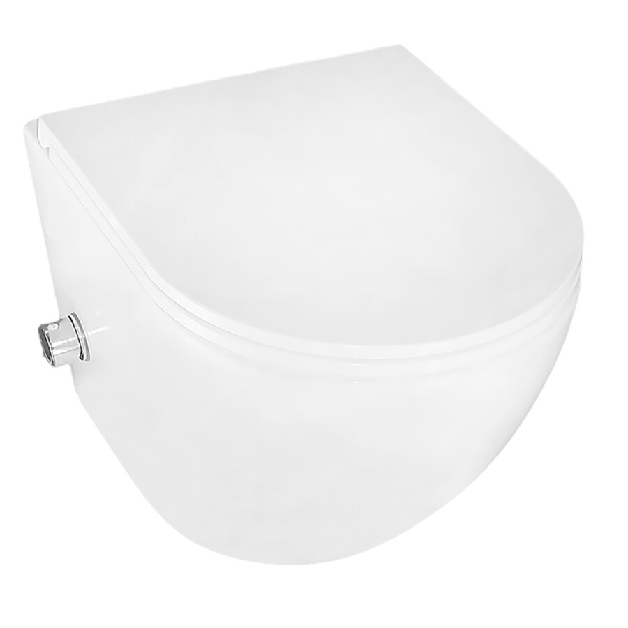 Унитаз подвесной Azario Grado 365х495х365 безободковый, с функцией биде, с быстросъемным сиденьем микролифт AZ-046E-NR