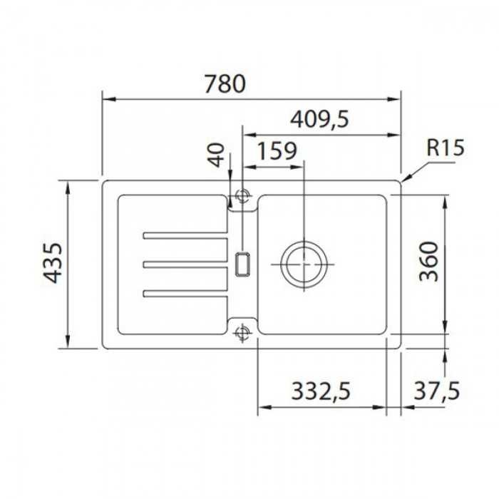 Franke STG 614-78 кухонная мойка fragranite+ оникс 78 x 43,5 см