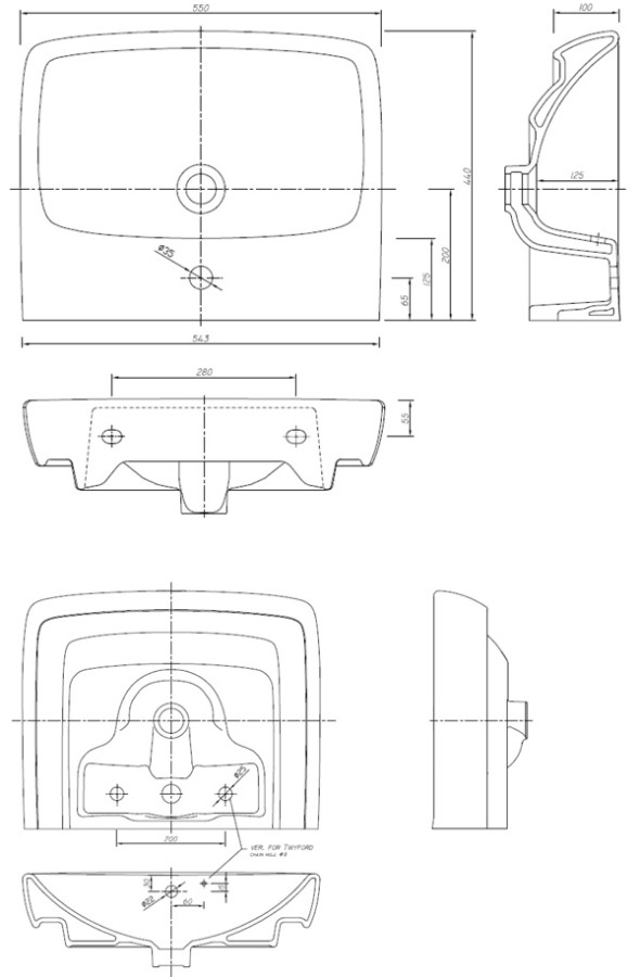 Ifo Special RP710115500 раковина подвесная 55x44 см