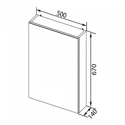 Зеркало-шкаф Aquanet Порто 50*67 00195726