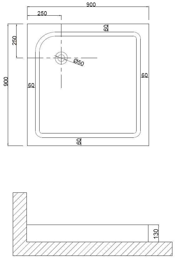 Душевой поддон 90x90 Niagara NG-P9090-14Q