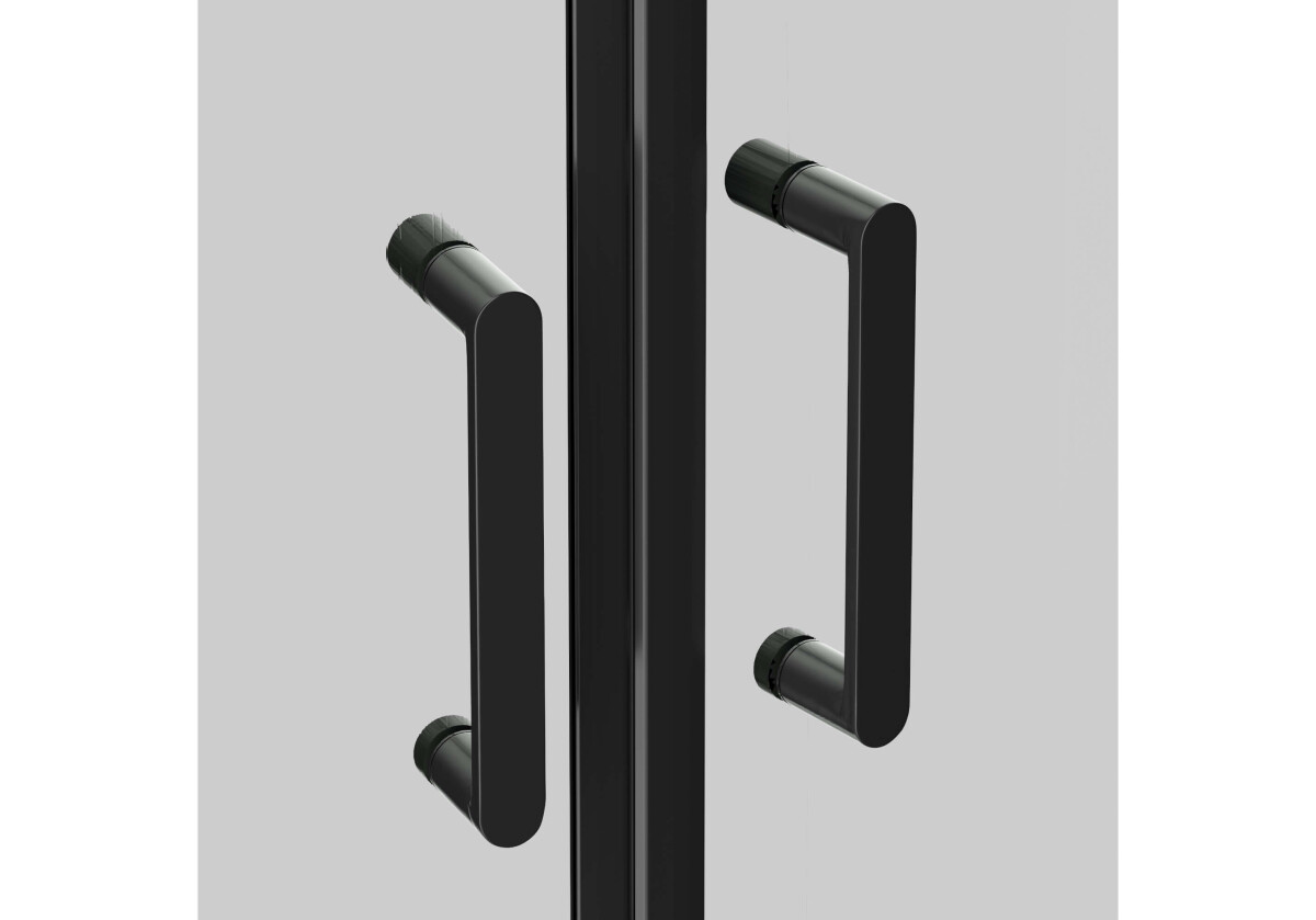 Aquatek AQ.WISL.120.1BL Душевая перегородка Walk In 120см, раздвижная с держателем 1200мм черный матовый прозрачное