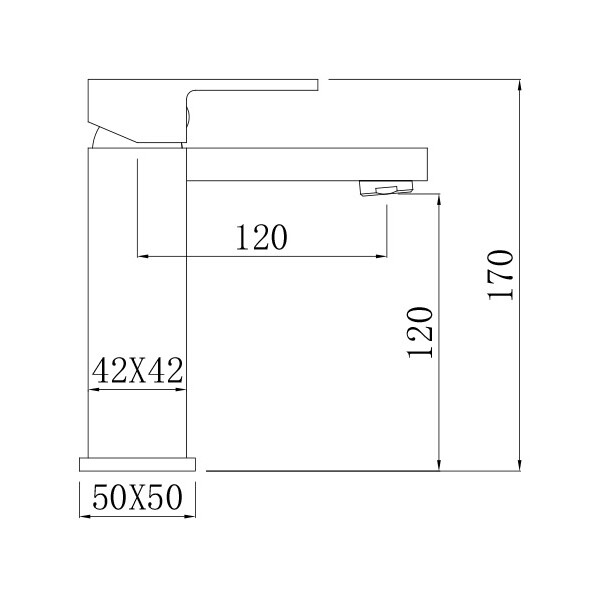 Смеситель для умывальника Comforty FC045A-CMT Черный матовый