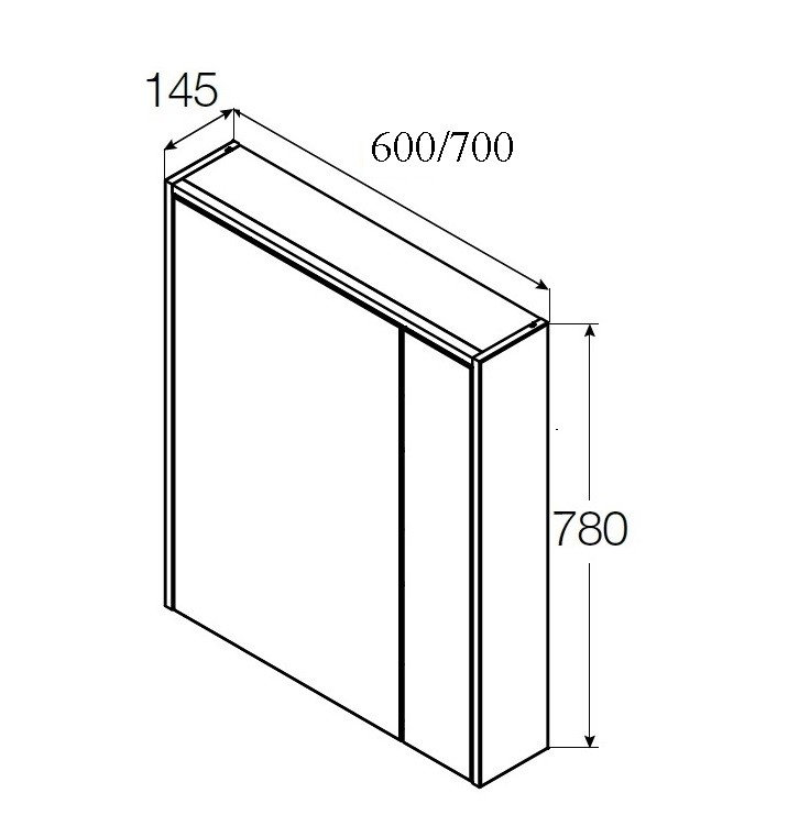 Зеркало-шкаф Roca Ronda 60*78 ZRU9303007