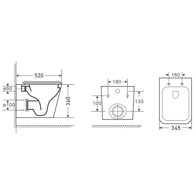 Azario Boca унитаз подвесной с инсталляцией Grohe и кнопкой смыва 38811KF0 + AZ-2002-MB