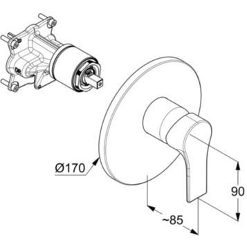 Kludi Zenta SL смеситель для душа встраиваемый внешняя часть 486550565