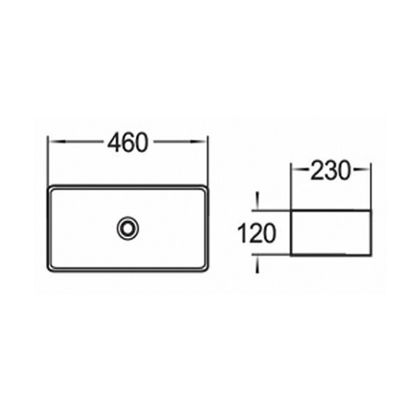 Накладная прямоугольная раковина Comforty 78190 Белый