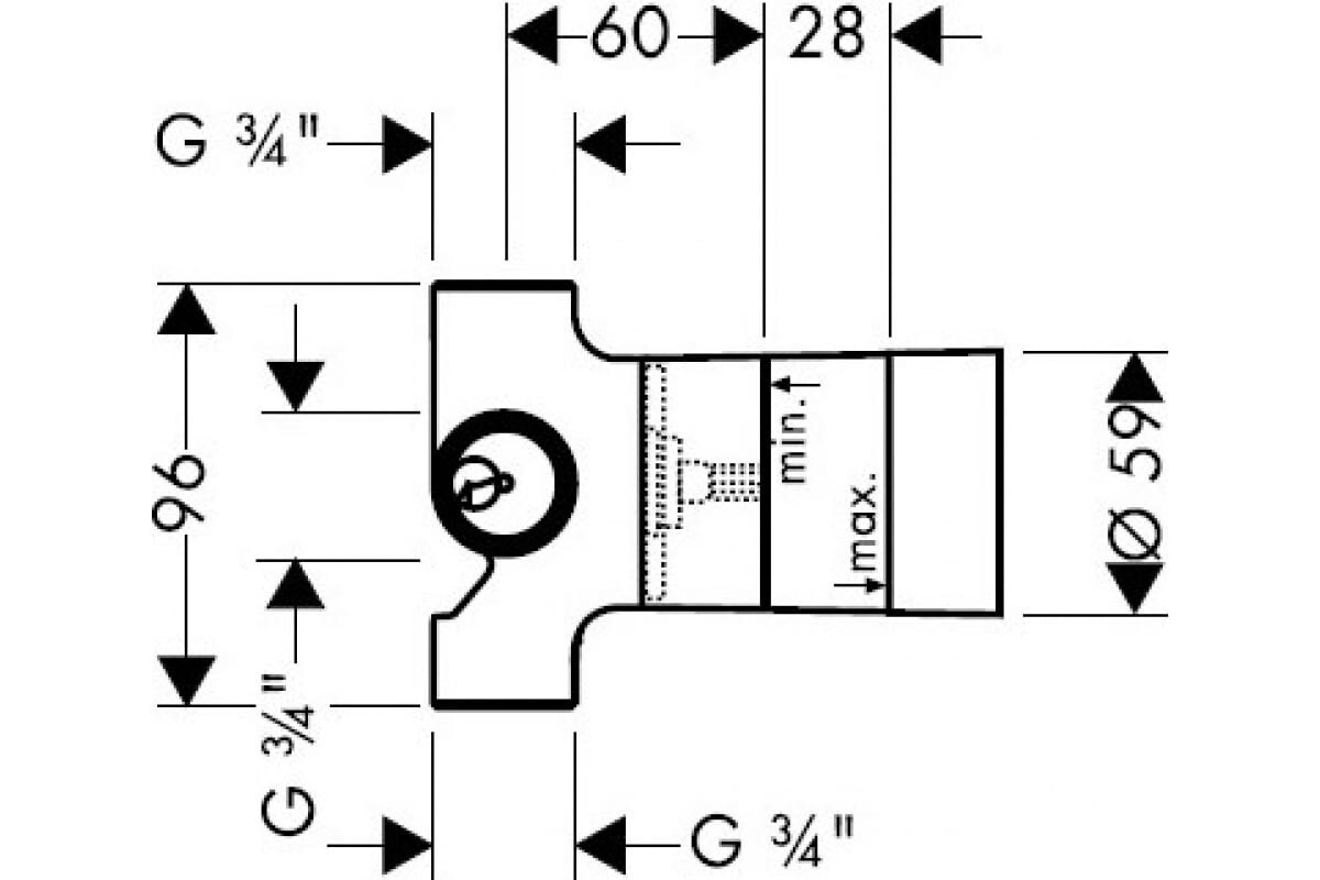 Hansgrohe 15932000S Set HG переключатель Trio/Quattro (15932000+15930180) Хром